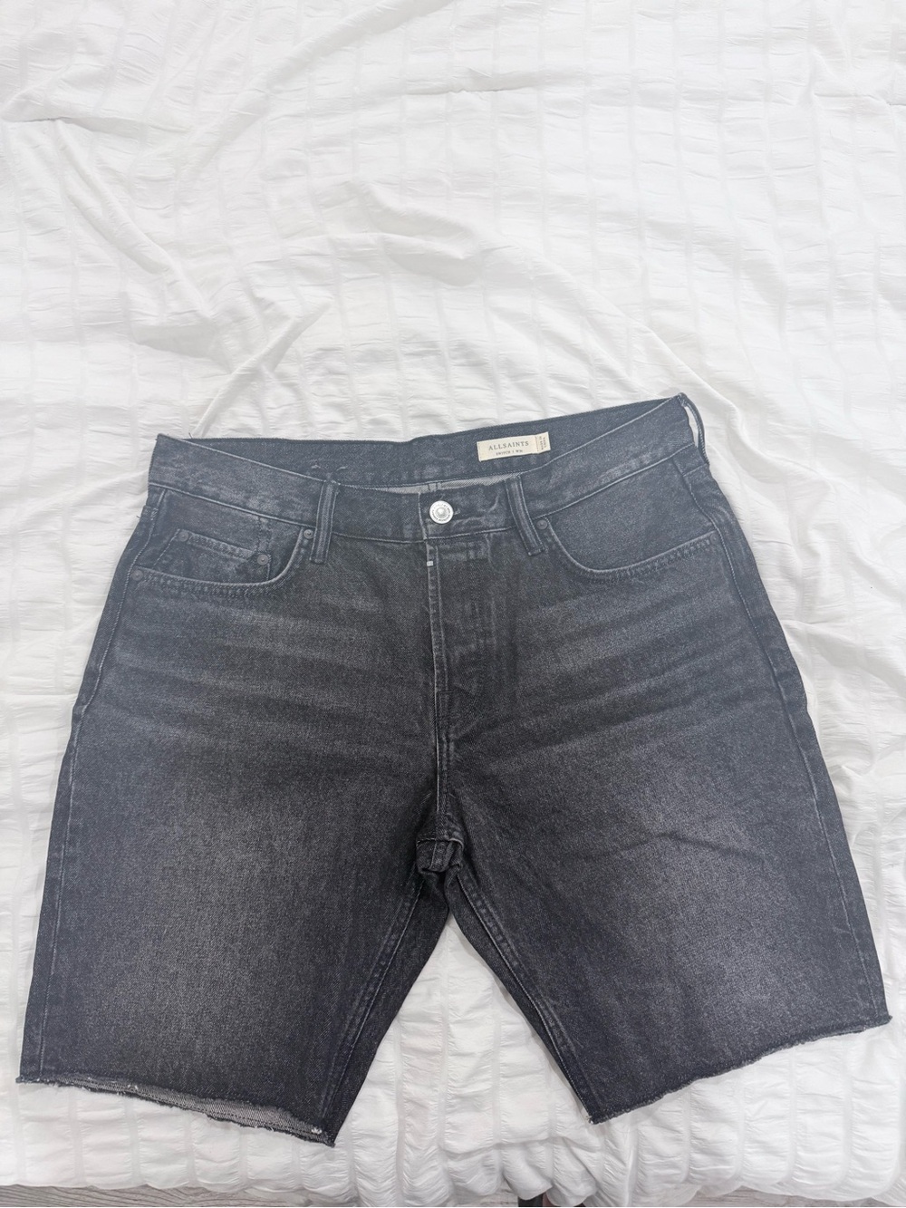 ALL SAINTS Switch Black Denim Men's Shorts